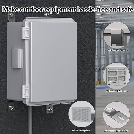 ABS Electrical Junction Box, Ventilated Design, Cable Grommets, IP65 Waterproof - Image 4