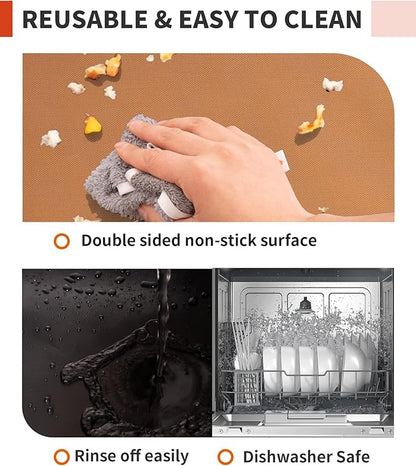 3 Pack Oven Liners for Bottom of Oven, 17x25" Large Heavy Duty Non-Stick - Image 4