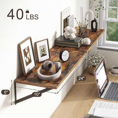 Deep Floating Shelves for Wall, 10 Inch Deep Floating Shelf - Image 4