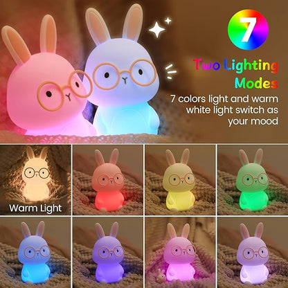 FAMIDUO Bunny Night Light, Rabbit Lamp - Image 2