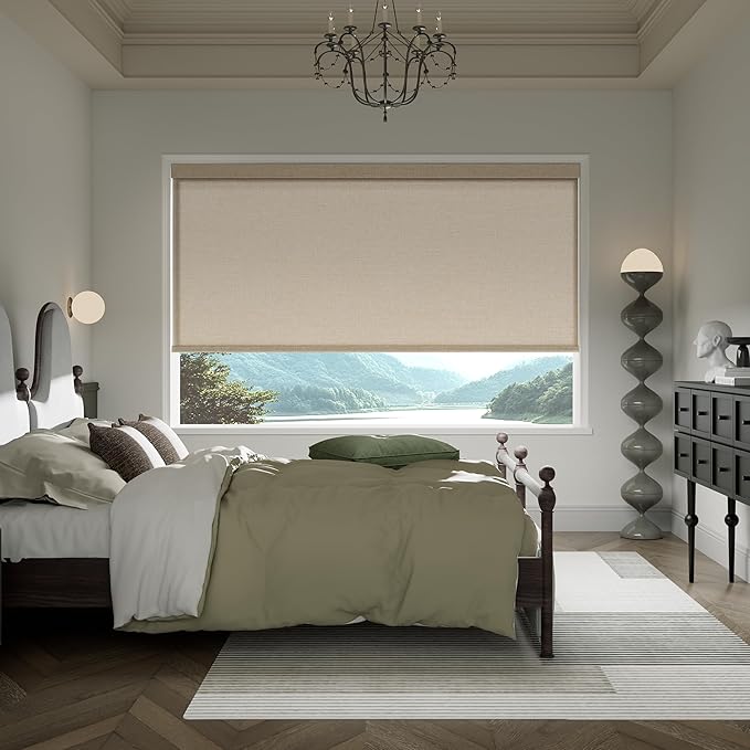 Boolegon Motorized Light Filtering Roller Blinds - Image 8