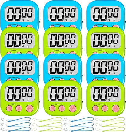 ZILLEEN Classroom Timer for Kids Teachers 12 Pack Digital Tmers by ZILLEEN