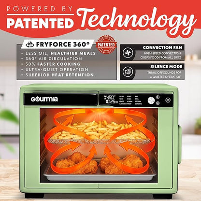 Gourmia French Door Air Fryer Oven - 37 Qt Large Capacity Convection Toaster - Image 3