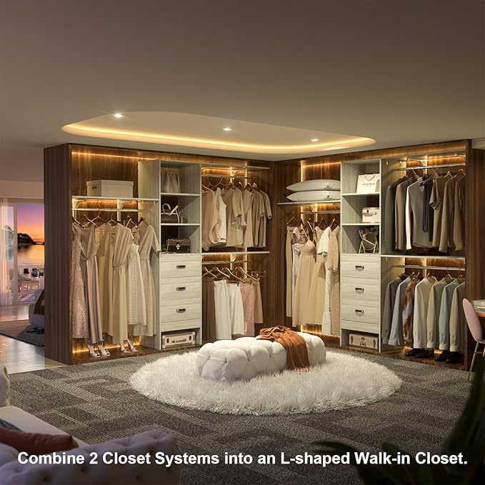 Armocity 96 Inches Closet System, 8FT Walk In Closet Organizer - Image 4