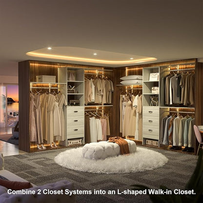Armocity 96 Inches Closet System, 8FT Walk In Closet Organizer - Image 4