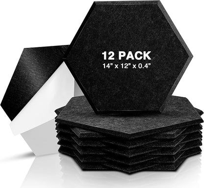 Sonic Acoustics Self-Adhesive 12 Pack Hexagon Acoustic Panels - Image 8