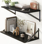 Deep Black Floating Shelves for Wall, 10 Inch Deep Floating Shelf by FunMemories