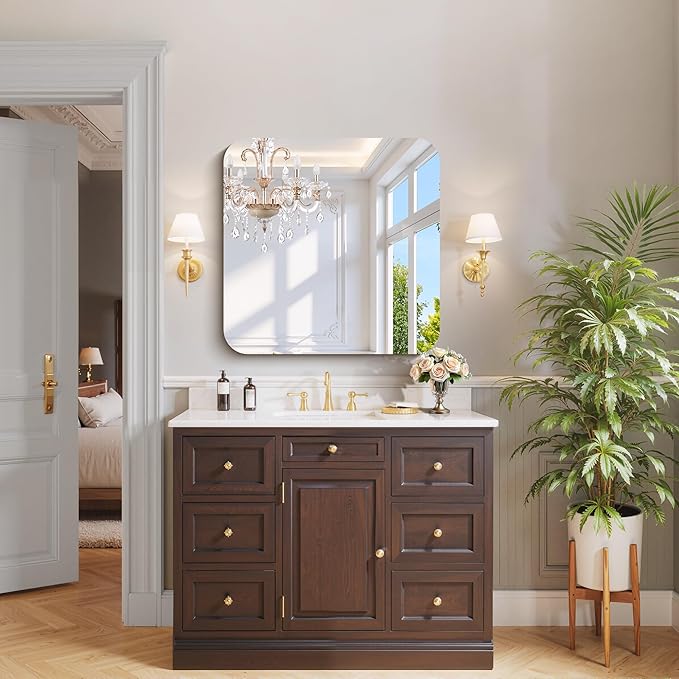 CILIBER Frameless Wall Mirror, HD Shatterproof Vanity Mirror - Image 6