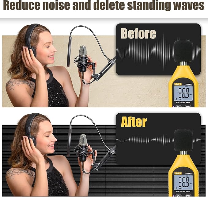 ZELMINE Upgrade 24 pack Self-adhesive Sound Proof Foam Panels, Decorative - Image 5