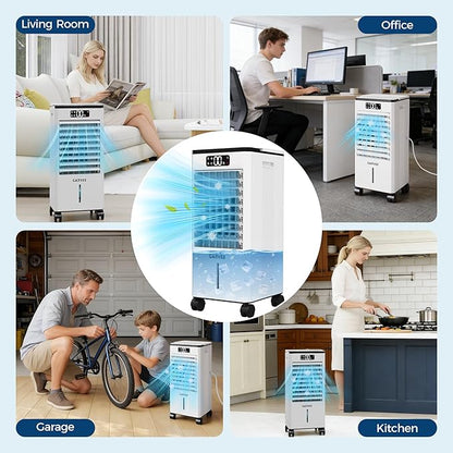 Portable Evaporative Air Cooler, 1.84Gal Touch Screen Cooler Fan - Image 8