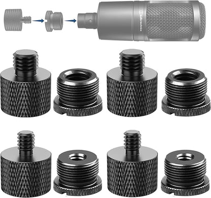 IXTECH Mic Stand Adapter Set 8 pieces Metal Microphone Stand Screw Thread by I-XTECH