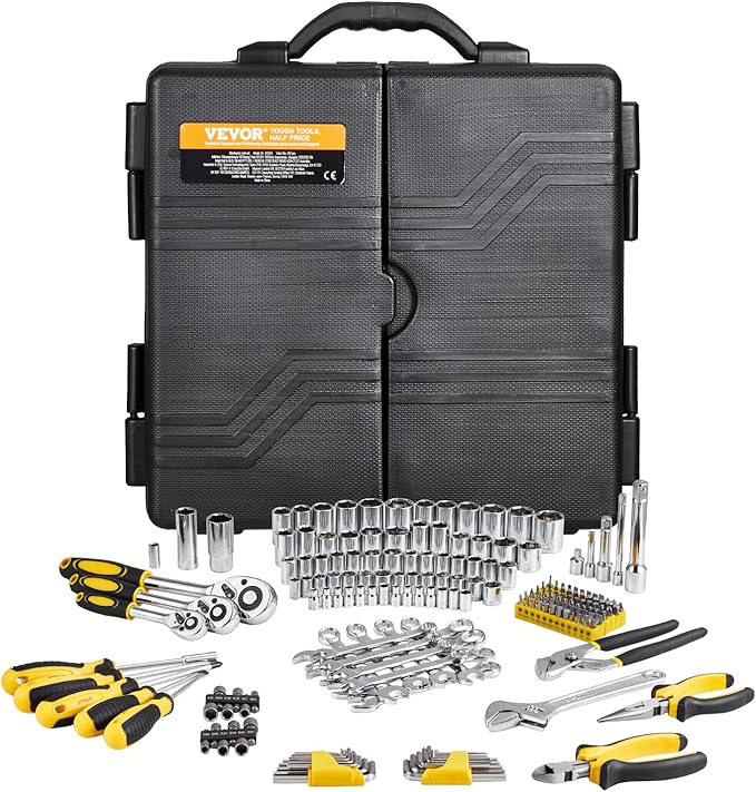 VEVOR Mechanics Tool Set 207 Pieces 1/4" 3/8" 1/2" Drive Sockets -SAE and - Image 9