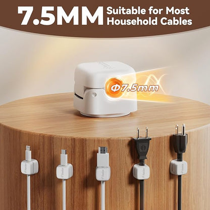 Yocice 12Pack Rotatable Cord Organizer, Spring Cable Clips Desk Cable - Image 3