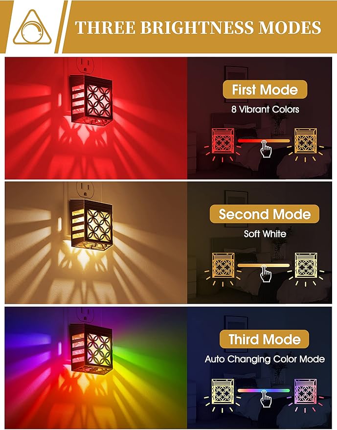 DORESshop Night Lights Plug Into Wall, LED Night Light, Color-Changing - Image 3