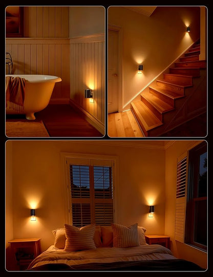 Brightown 2 Pack Black White Night Lights Plug into Wall, Modern Night Light - Image 6