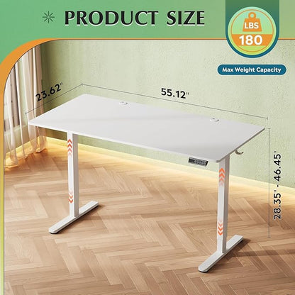 DEVAISE 55 x 28 Inch Electric Standing Desk, One-Piece Desktop Seamless - Image 3