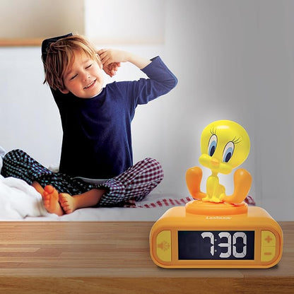 LEXiBOOK, Tweety Night Light Alarm Clock, Sounds and Melodies, Backlit LCD - Image 6