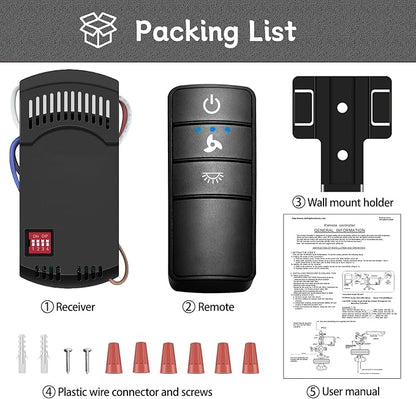Universal Ceiling Fan Remote Control Kit, Hampton Bay Fan Remote Kit Replacement - Image 7