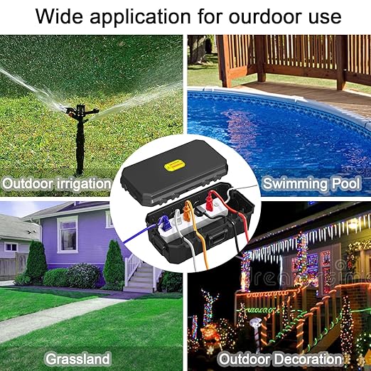 Medium Outdoor Electrical Box, Weatherproof Connection Box w/6 Cable Entry - Image 5