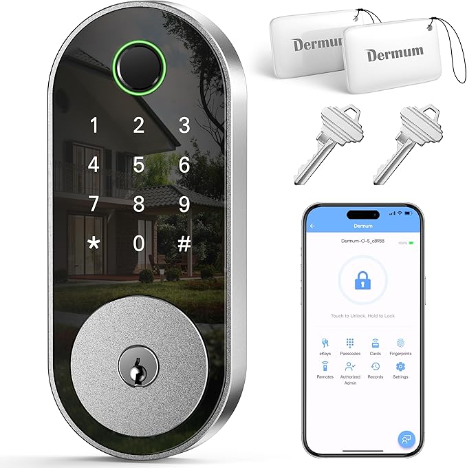 Fingerprint Smart Door Lock Keypad Deadbolt – Keyless Entry by Dermum