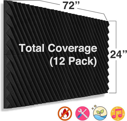 Foroomaco 12 Pack Sound Proof Foam Panels - Image 5