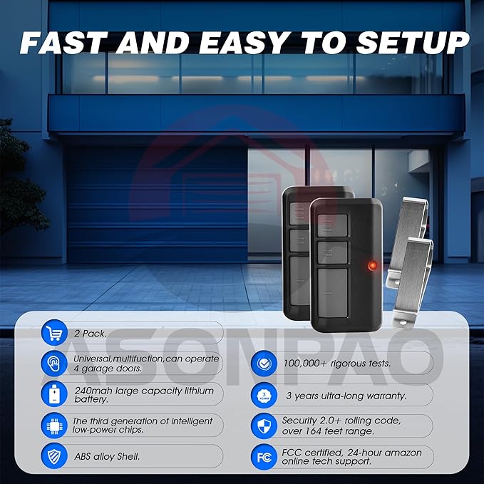 Chamberlain 953EV/EVC Universal Garage Door Opener Remote - Image 3