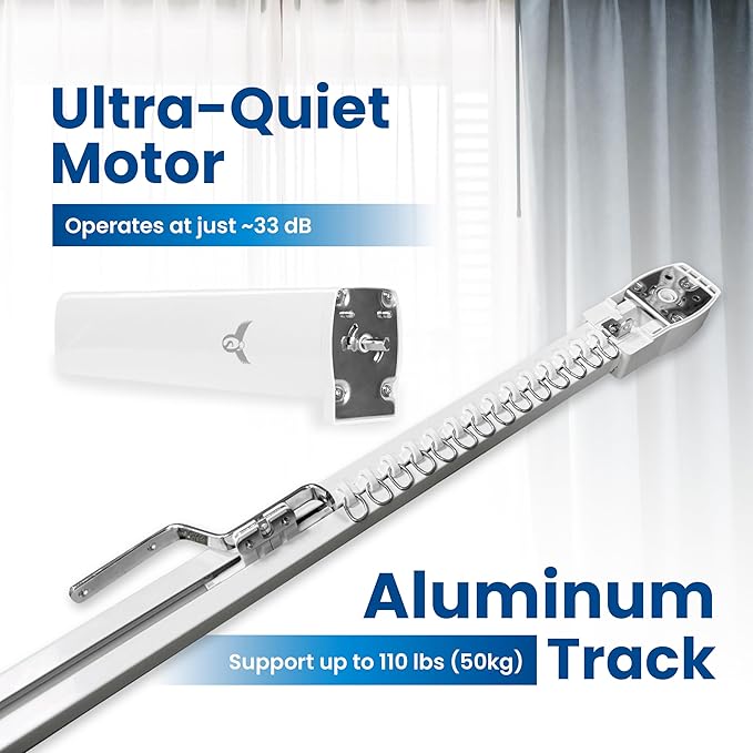Osprey Smart Curtain Track, Single-Piece Motorized Rod, Quiet Heavy-Duty Motor - Image 9