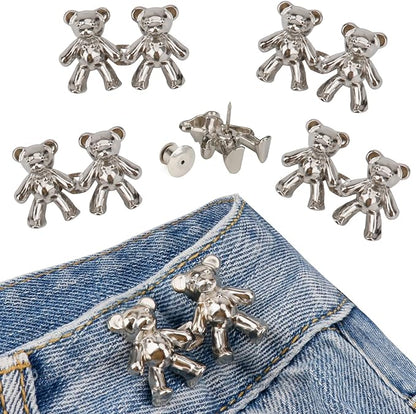 TOOVREN Cute Bear Button Pins for Loose Jeans by TOOVREN