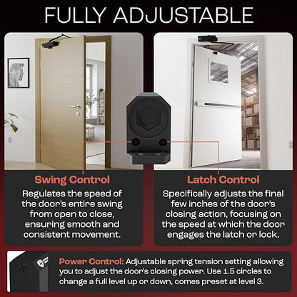 PrimeWare DC-600 Automatic Adjustable Door Closers - Image 2