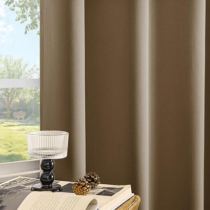 Beauoop 100% Blackout Curtains 63 Inch Long 2 Panels - Image 4