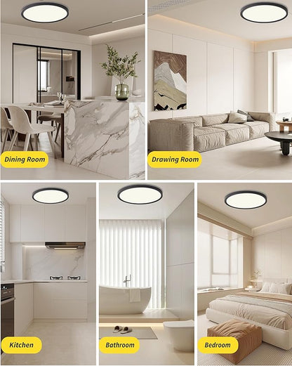4pack 12 Inch Flush Mount Ceiling Light, 24w Led Ceiling Light, - Image 3