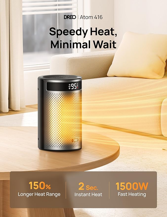 DREO Space Heaters for Indoor Use, Portable Heater - Image 2