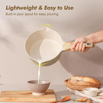 SENSARTE 1.5 & 2.5 Quart Ceramic Sauce Pan Sets - Image 7