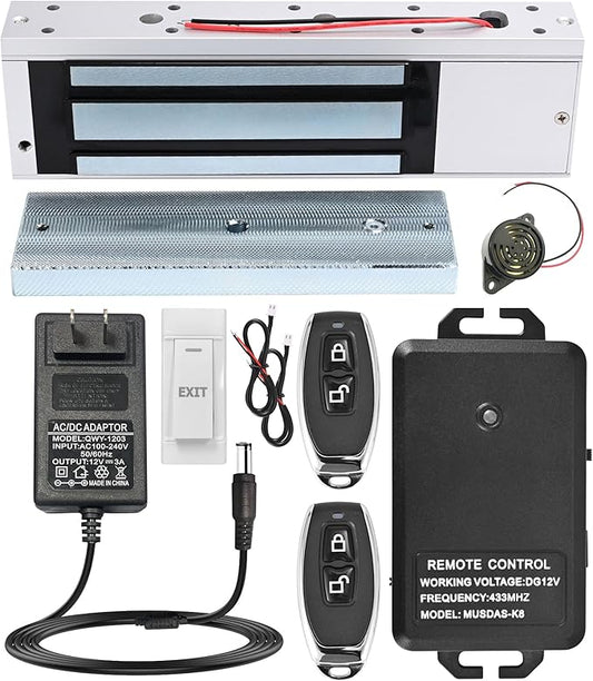 Access Control System with Remote Control – 600lbs Magnetic Door Lock Kit by Unknown