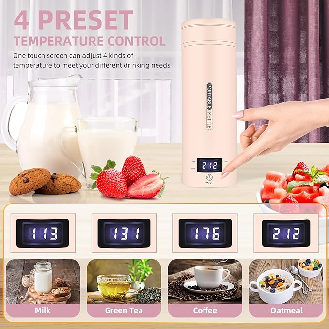 Travel Electric Kettle Portable Small Mini Tea Coffee Kettle Water Boiler - Image 2