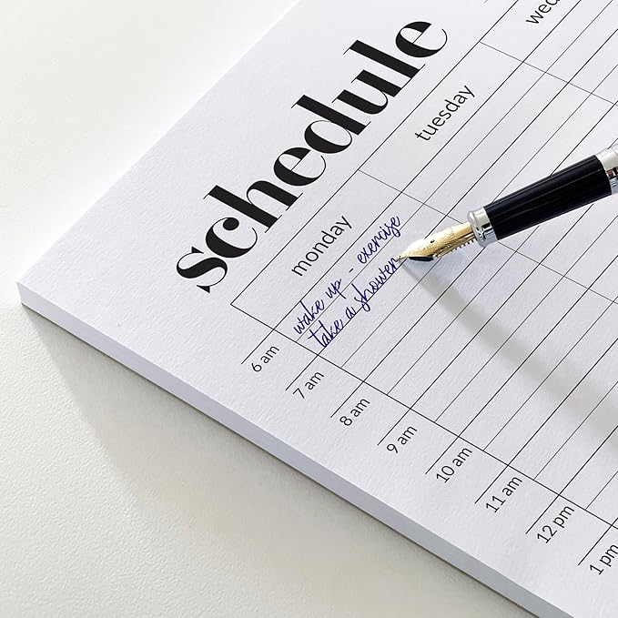 Weekly Schedule Pad, Tear Off Undated Weekly Planner Notepad, A4 Size, Premium - Image 4