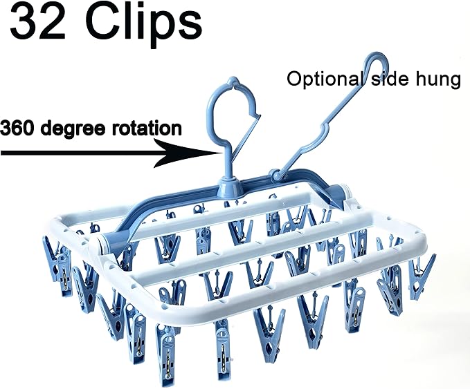 Clothes Drying Racks Foldable Clip Hangers Drip Hanger Plastic - Image 3