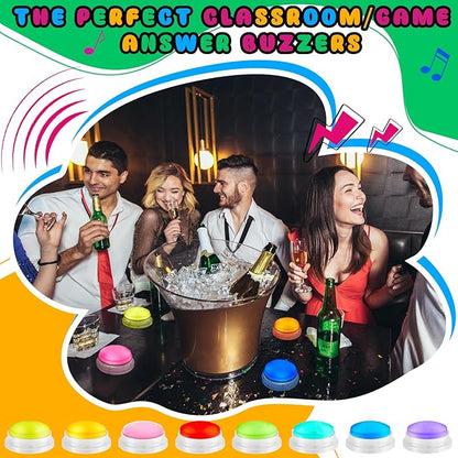 Honoson 8 Pcs Recordable Answer Buzzers, Personalized Sound, Recordable - Image 5