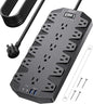18 Widely Outlets Power Strip, SUPERDANNY Surge Protector by SUPERDANNY