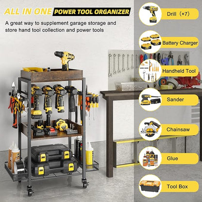 Olakee Power Tool Organizer Garage Storage Organization Shelving Tool Holder - Image 2