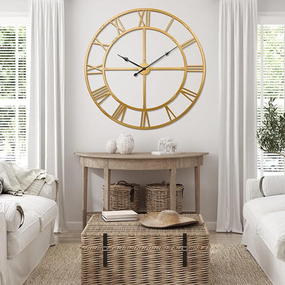 Ohweog Large Wall Clock for Living Room Decor – 48 inch Silent Non-Ticking - Image 6