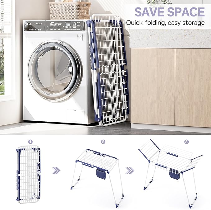 APEXCHASER Clothes Drying Rack Foldable - Image 3
