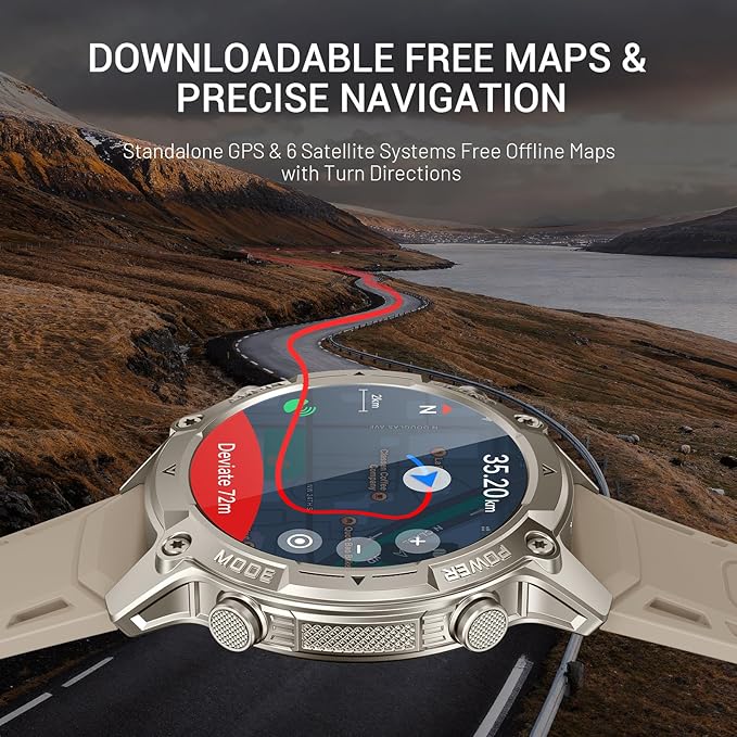 Smart Watch for Men, with GPS, Offline Maps, Heart Rate, Blood Oxygen, Sleep - Image 2