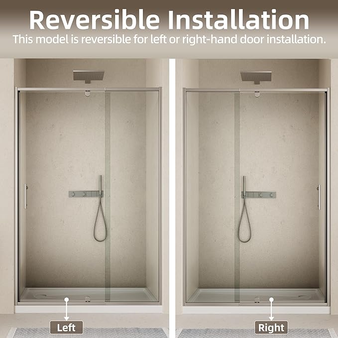38-42" W x 71" H Pivot Swing Glass Shower Door, Pivot Frame Shower Door - Image 6