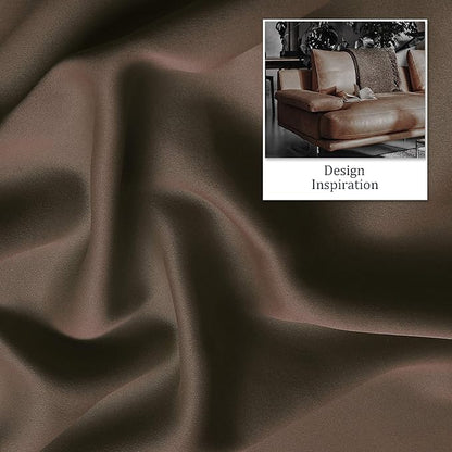 DUALIFE Brown Curtains 72 Inch Length 2 Panels Coffee Color Curtains - Image 4