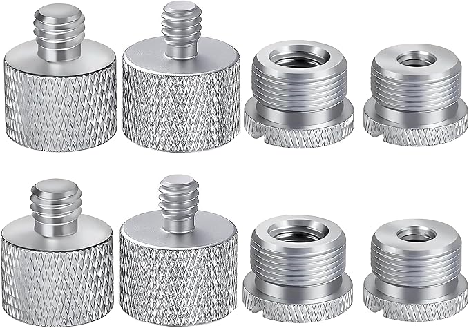 IXTECH Mic Stand Adapter Set 8 pieces Metal Microphone Stand Screw Thread by I-XTECH