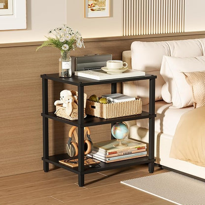 LELELINKY 3-Tier AV Media Player Stand Set of 2, Wooden TV Stand, Game Console - Image 9