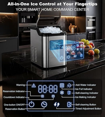 Nugget Ice Makers Countertop, Portable Pebble Ice Machine - Image 4
