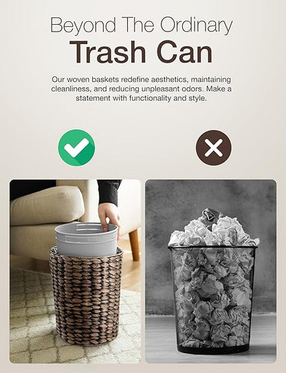 2 Gallons Wicker Waste Basket - Image 6