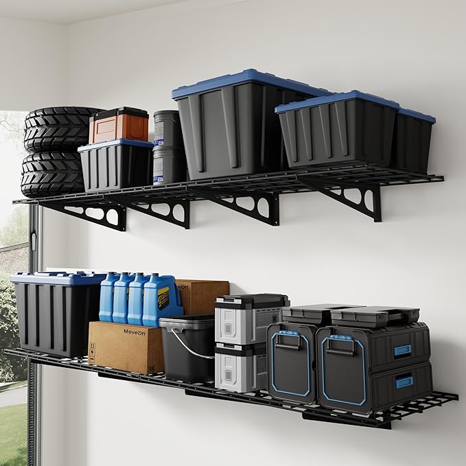 FLEXIMOUNTS 4-Pack 2x4ft 24-inch-by-48-inch Wall Shelf Garage Storage Rack Wall by FLEXIMOUNTS